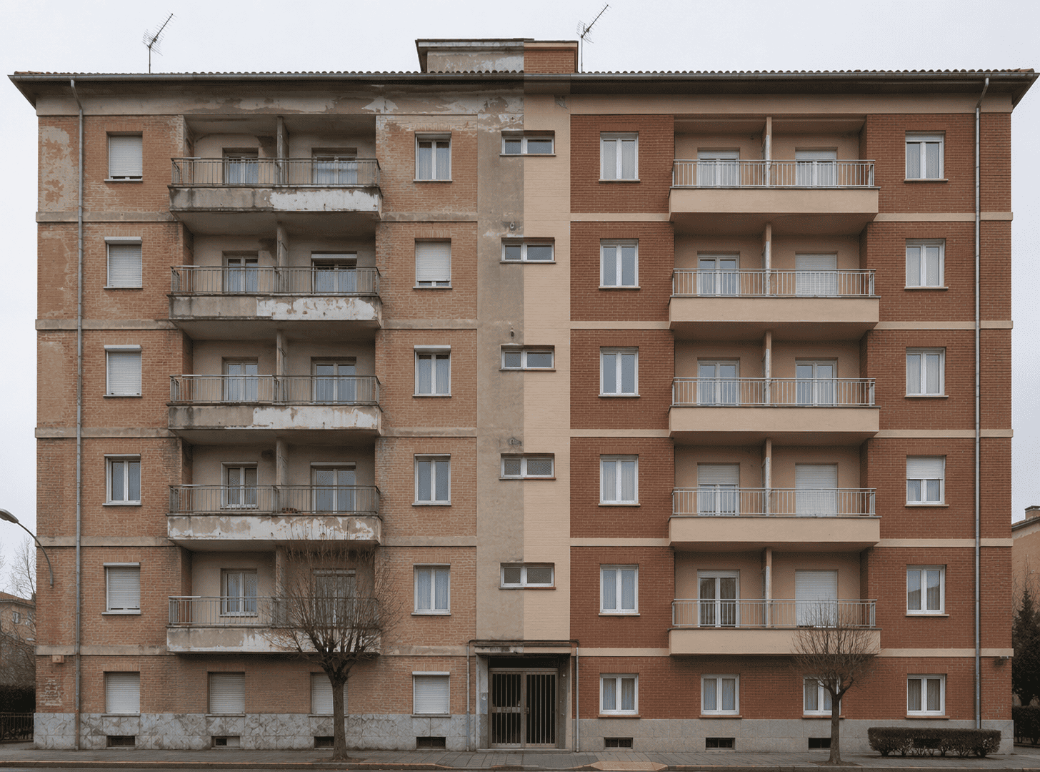Reparación de la fachada de una comunidad de vecinos en Ávila
